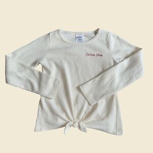 Calvin Klein Kids Ivory Thermal Long Sleeve Tee